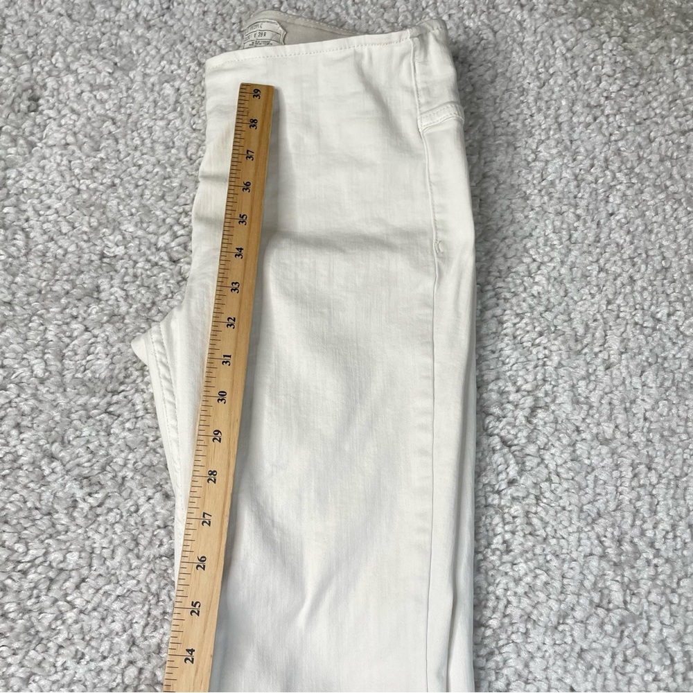 Free People Flare Jeans Womens 28 Bell Bottoms Pull On White Stretchy Denim Boho - Picture 14 of 14